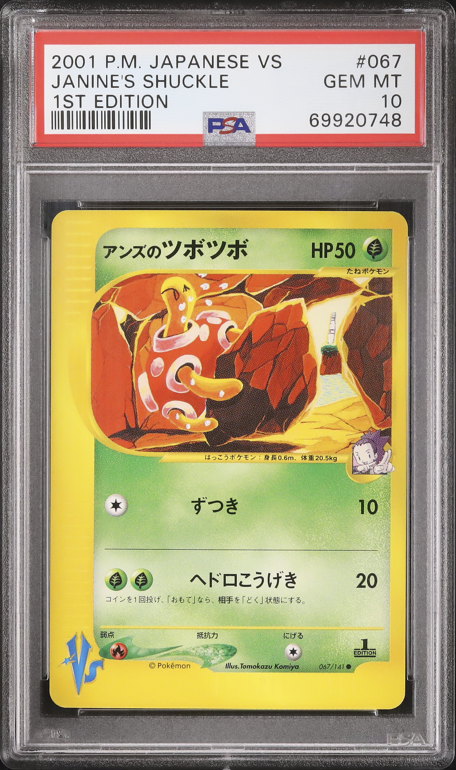 2001 Janine's Shuckle PSA 10 1st Edition - Cardova Japan