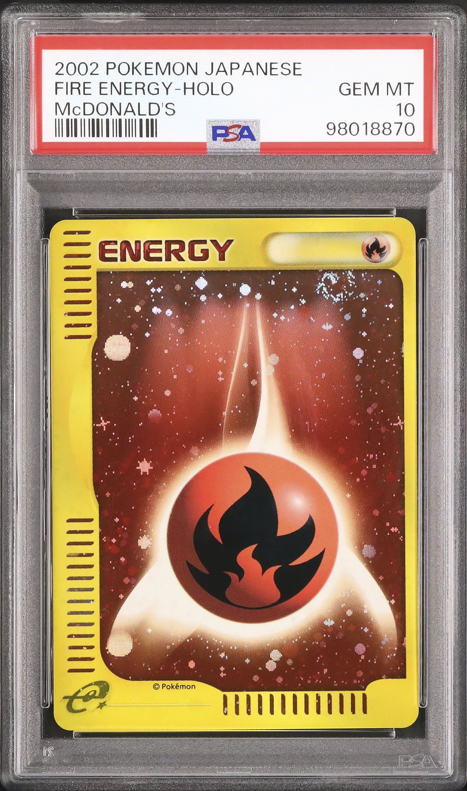 2002 Fire Energy PSA 10 Holo