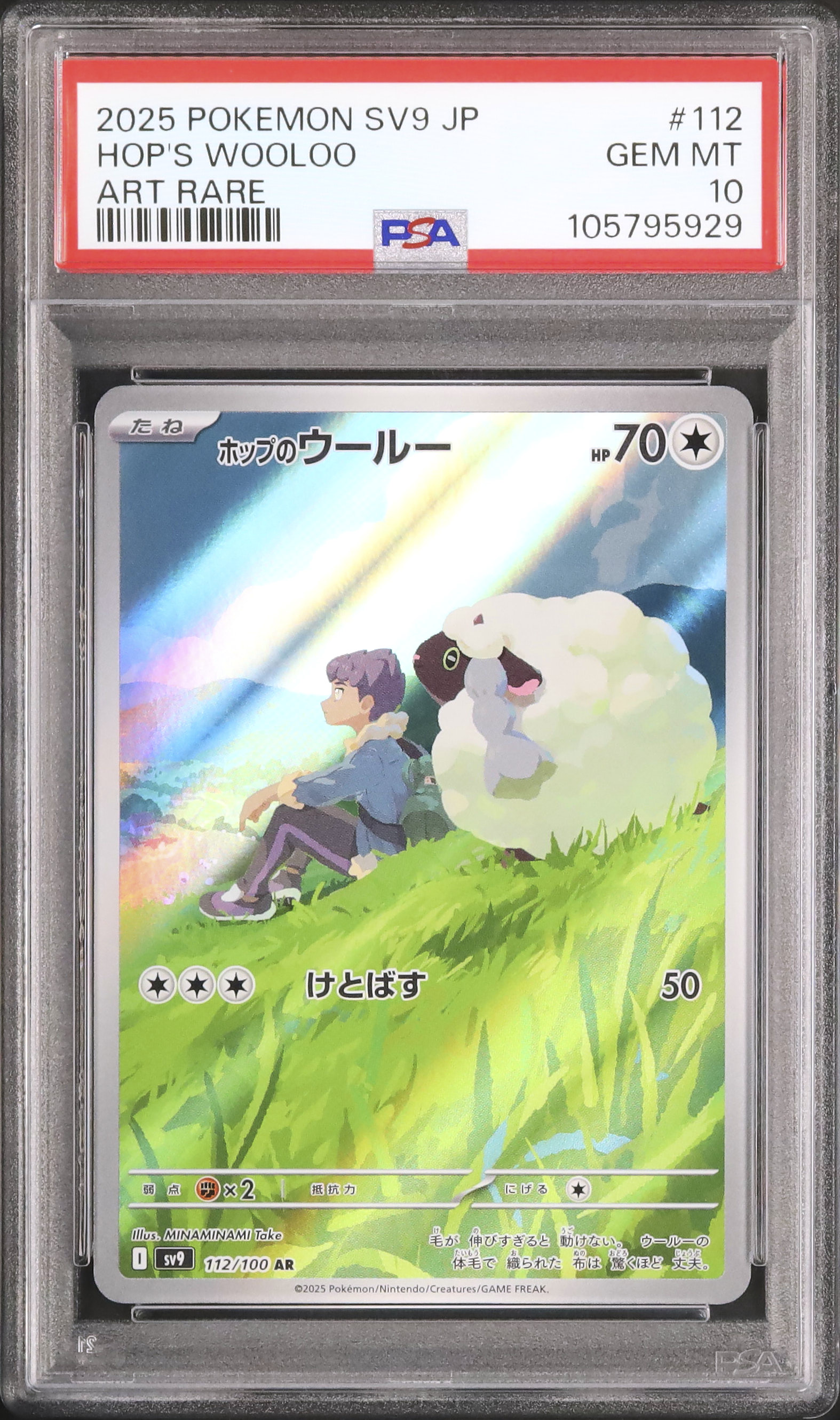 2025 Hop's Wooloo PSA 10 - Cardova Japan