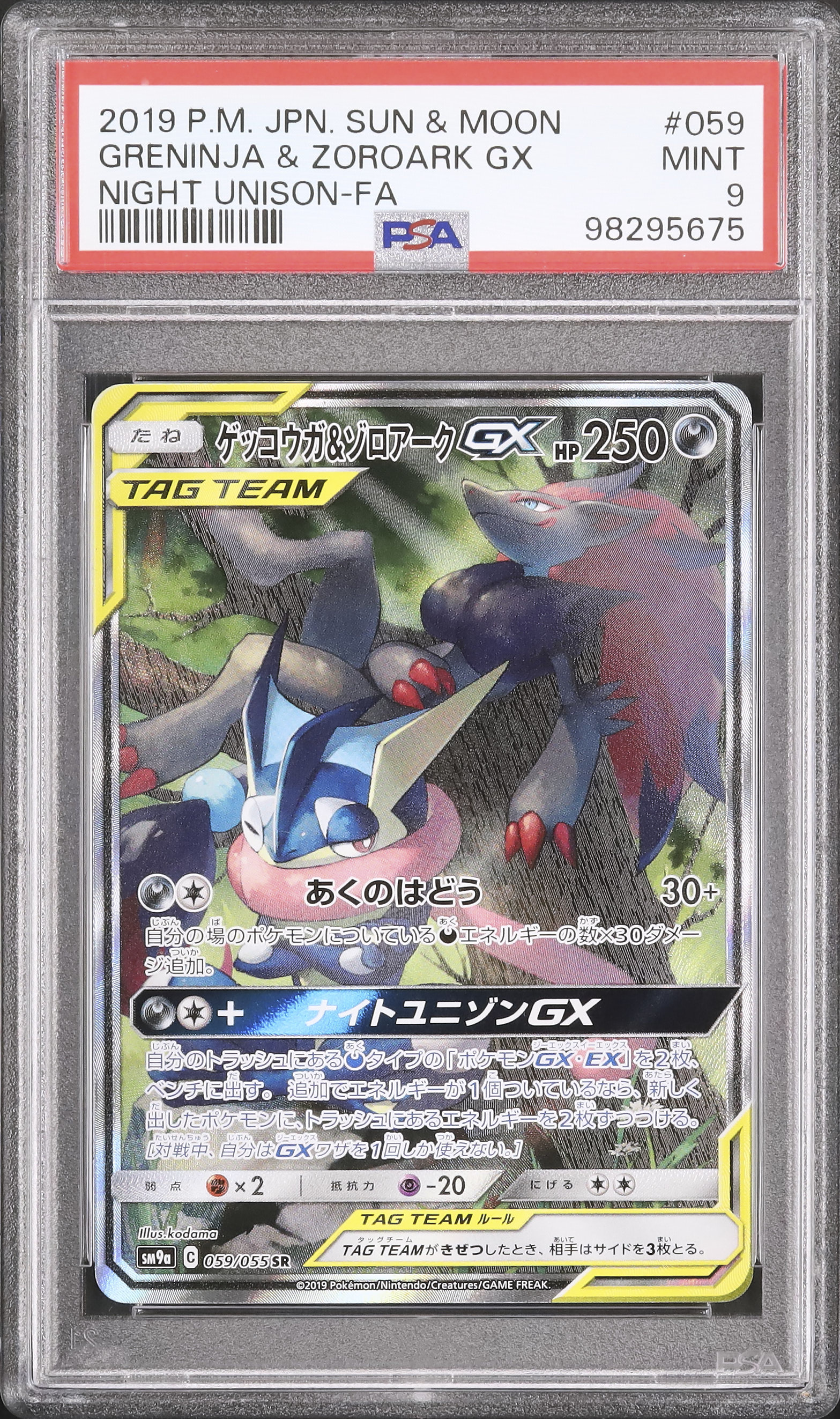 ゲッコウガ＆ゾロアークGX SR SAスペシャルアート ナイトユニゾン