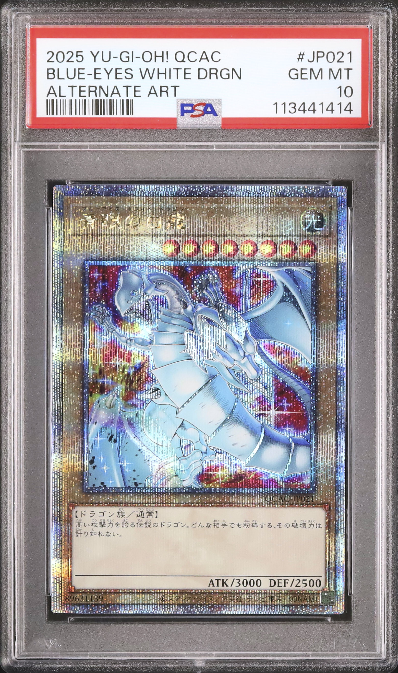 2025 青眼の白龍 PSA 10 絵違い - カルドバ