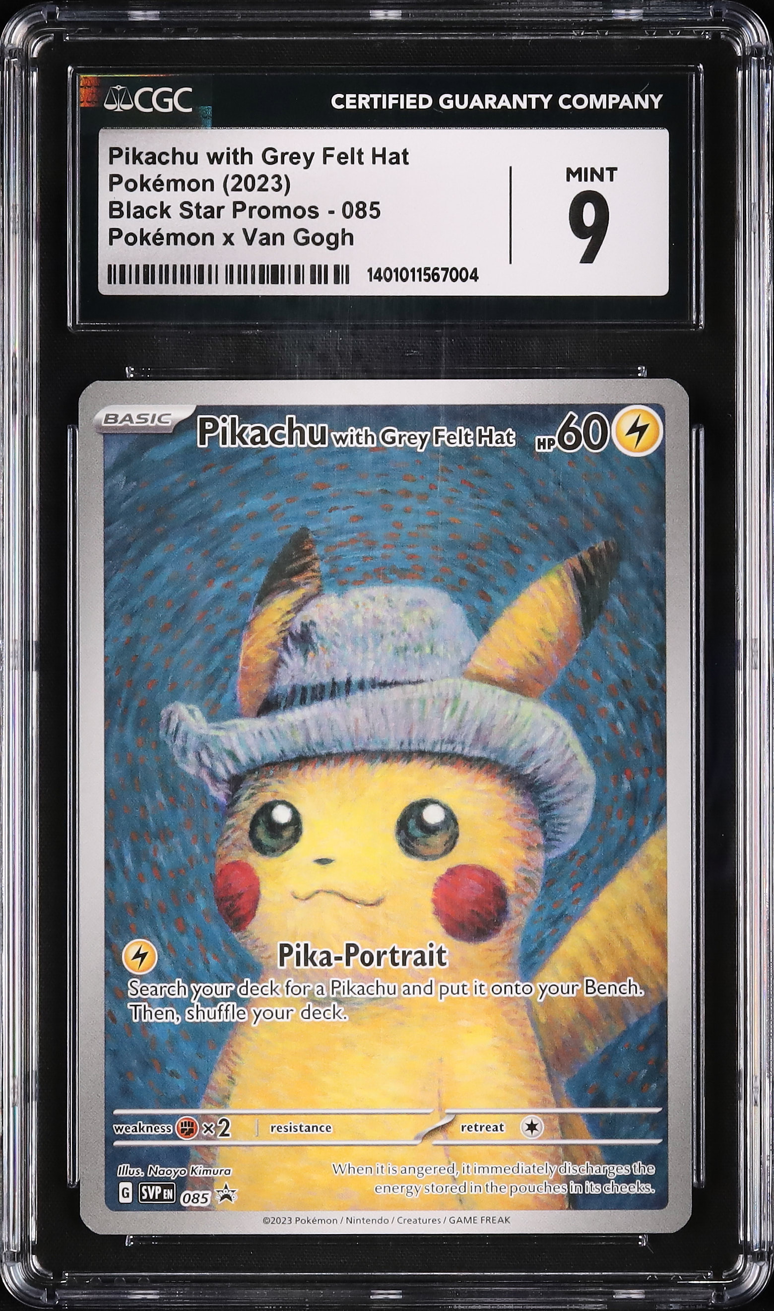 2023 ピカチュウ グレー フェルト帽子 カード 2023 Pikachu with Grey Felt Hat CGC 9 FA - Cardova Japan