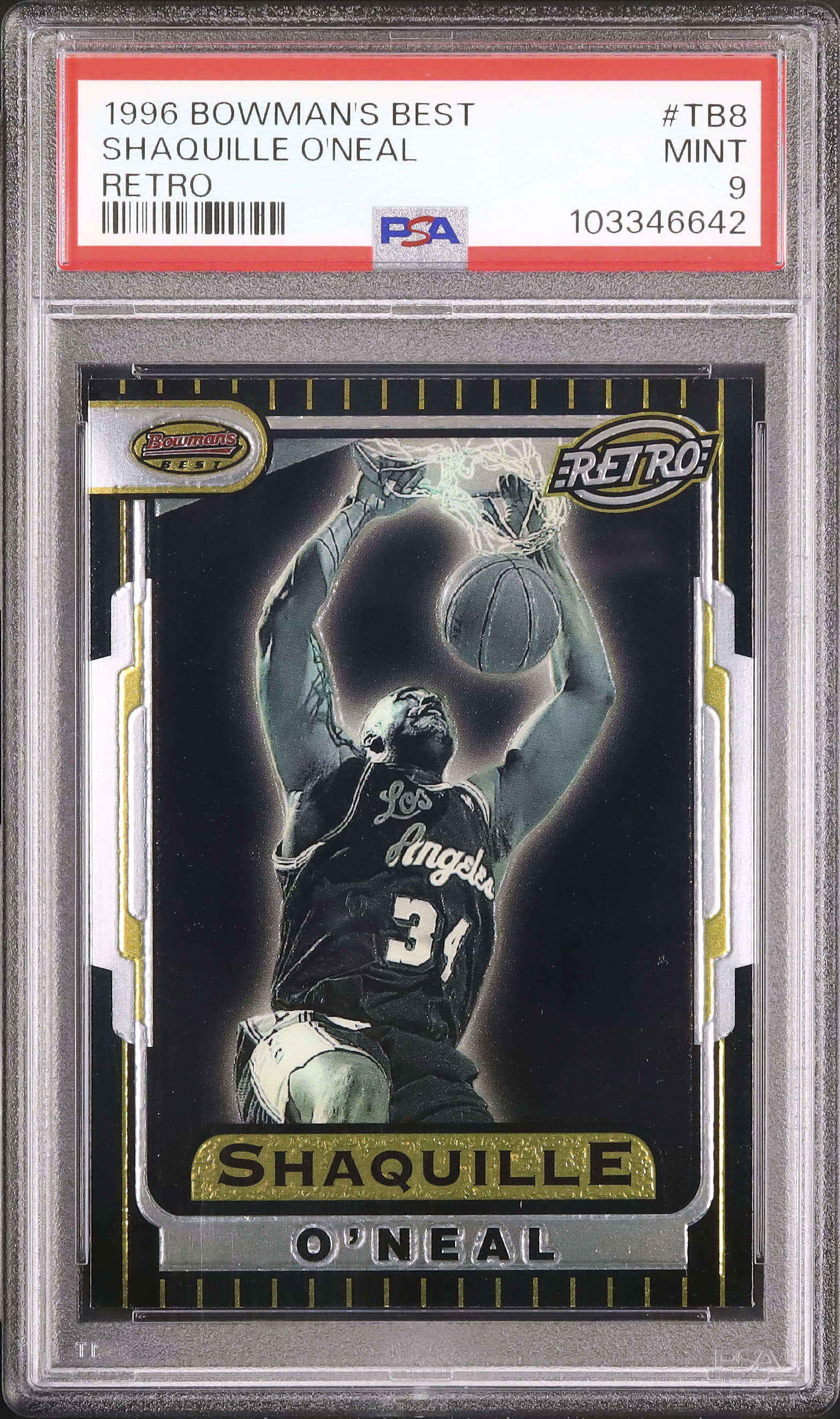 PSA9 シャキールオニール　NBAカード　crown royale 18枚限定 1996 シャキール・オニール PSA 9 - カルドバ