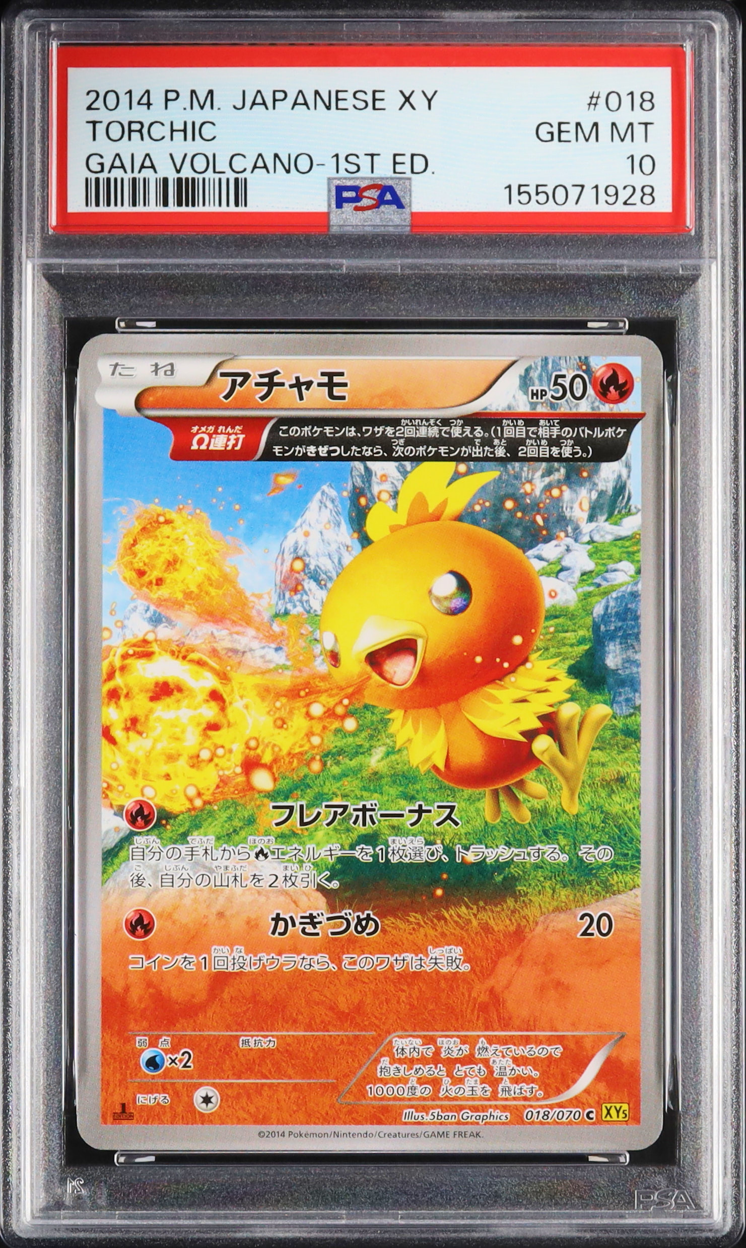 2014 Torchic PSA 10 1st Edition - Cardova Japan
